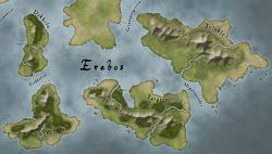 Karta över Erebos